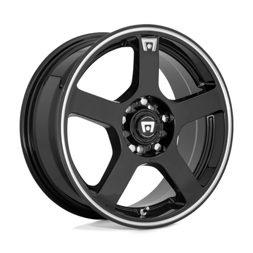 Motegi 17x7 116 GLOSS BLACK W/ MACHINED FLANGE +40mm