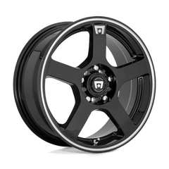 Motegi 17x7 116 GLOSS BLACK W/ MACHINED FLANGE +40mm