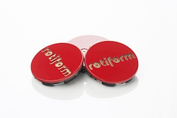 Rotiform 2.36" Snap-In Cap Red with Gold Logo