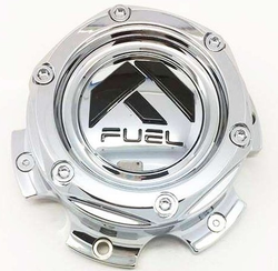 Fuel Chrome with Gloss Black Bolt-On Hub Cap for 6X5.5