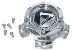 Fuel Chrome with Gloss Black Bolt-On Hub Cap for 5X4.5/5