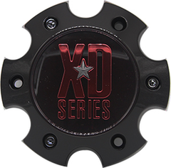 XDS Satin Black Hub Cap For 6X135 With Red Tint Center Cap