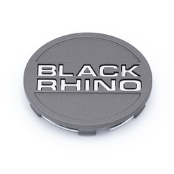 Black Rhino  Matte Gunmetal Pop-In Cap with Chrome Letters - CRL