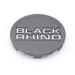Black Rhino  Matte Gunmetal Pop-In Cap with Chrome Letters - CRL