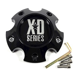 XDS Gloss Black 1PC Small 5 LUG Center Cap for XDS OG CAP BOLT GB/CH/SS-5X4.5/120/5/130