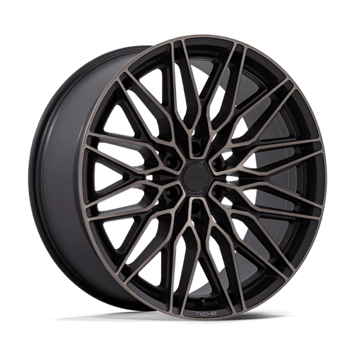Niche 1PC 24x10 278 MATTE BLACK MACHINED DARK TINT +30mm