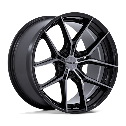 Niche 1PC 20x11 279 GLOSS BLACK DARK TINTED CLEAR +22mm