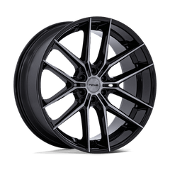 Niche 1PC 24x10 280 GLOSS BLACK DARK TINTED CLEAR +25mm