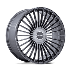 Niche 1PC 22x10 282 GLOSS TITANIUM BRUSHED +20mm