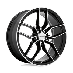 Petrol 18x8 P5C GLOSS BLACK W/ MACHINED FACE +40mm