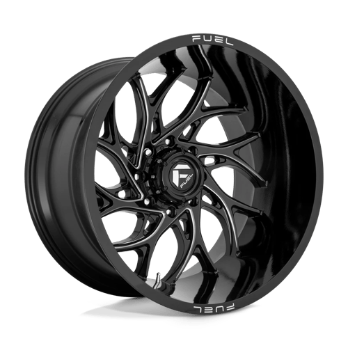 Fuel 1PC 22x12 741 GLOSS BLACK MILLED +-44mm