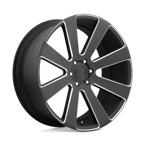 DUB 1PC 24x10 187 MATTE BLACK MILLED +20mm