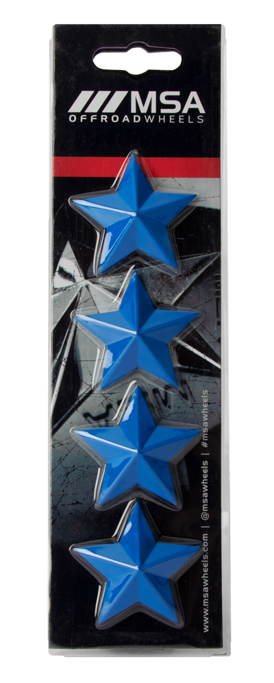 MSA Offroad Blue Star Logo (4PK) For MSA Wheels