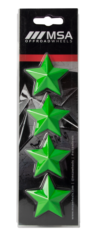MSA Offroad Green Star Logo (4PK) For MSA Wheels