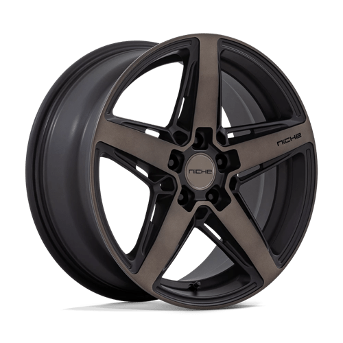Niche 1PC 18x8 271 MATTE BLACK W/ DOUBLE DARK TINT FACE +30mm