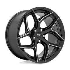 Niche 1PC 20x10 266 GLOSS BLACK MILLED +40mm