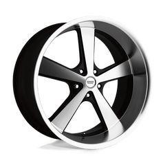American Racing Vintage 22x11 701 GLOSS BLACK MACHINED +18mm