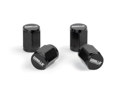 Gorilla Automotive Gorilla Valve Stem Cap Alum Black 4-Pack