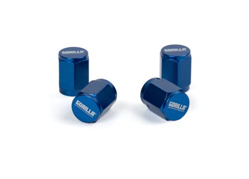 Gorilla Automotive Gorilla Valve Stem Cap Alum Blue 4-Pack