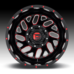 Fuel Dually Rear Cap Gloss Black with Red Logo for 17/82