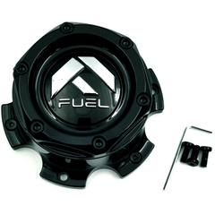 Fuel Gloss Black Dually Front Hub Cap for 10X225
