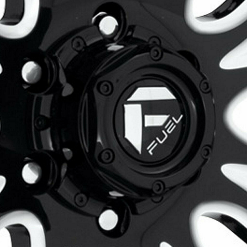 Fuel Gloss Black with Chrome Bolt-On Hub Cap for 8X180