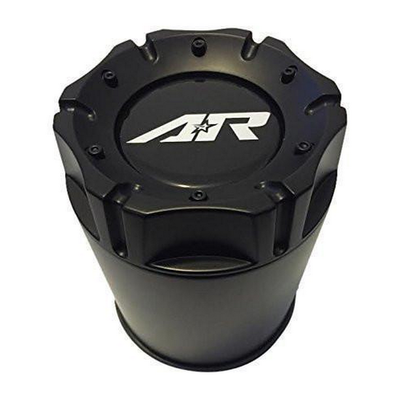 American Racing AR Cap 4.25'' Satin Black SS Push-Thru 2PC