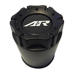 American Racing AR Cap 4.25'' Satin Black SS Push-Thru 2PC