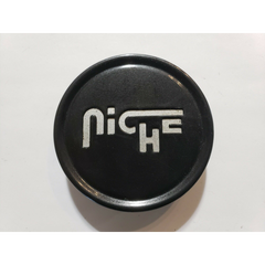 Niche 2.70" Flat Cap - Gloss Black with Silver Logo