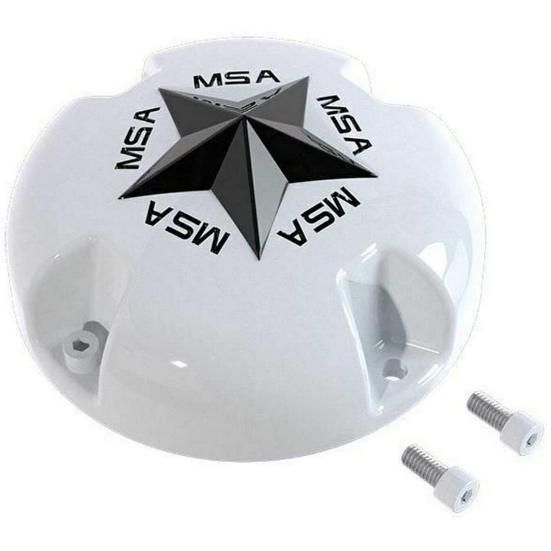 MSA Offroad Wheels Black MSA Star Bolton Star Center Cap - White
