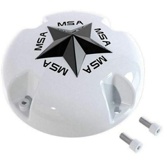 MSA Offroad Wheels Black MSA Star Bolton Star Center Cap - White
