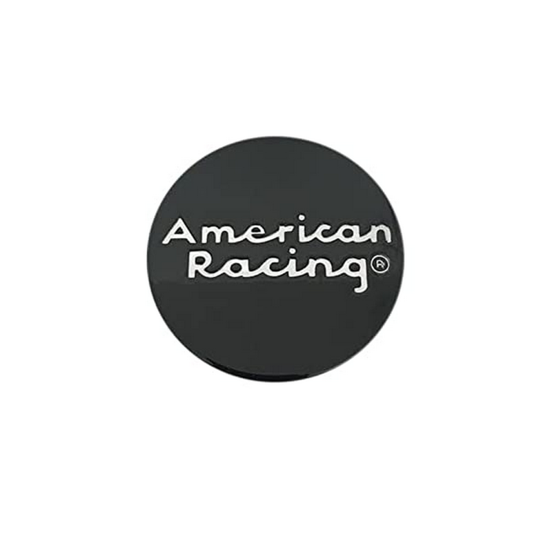 American Racing Gloss Black Cap Style C Snap-In AR Logo