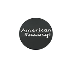 American Racing Gloss Black Cap Style C Snap-In AR Logo