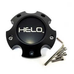 HELO Satin Black Hub Cap For 5X5 Lug H39