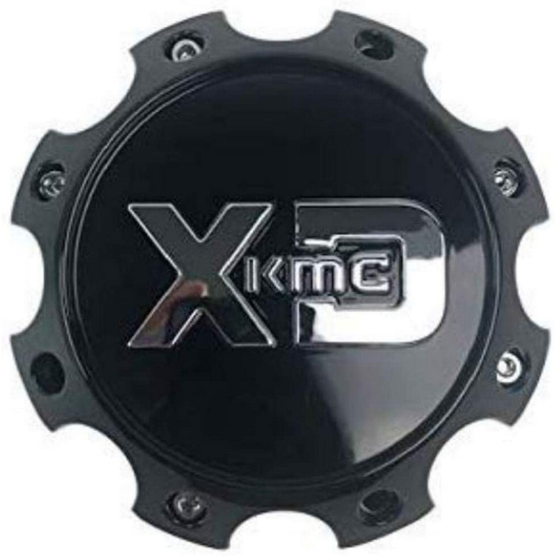 XDS Bolt-On Satin Black With Gloss Black & Black Logo Hub Cap For 8X170