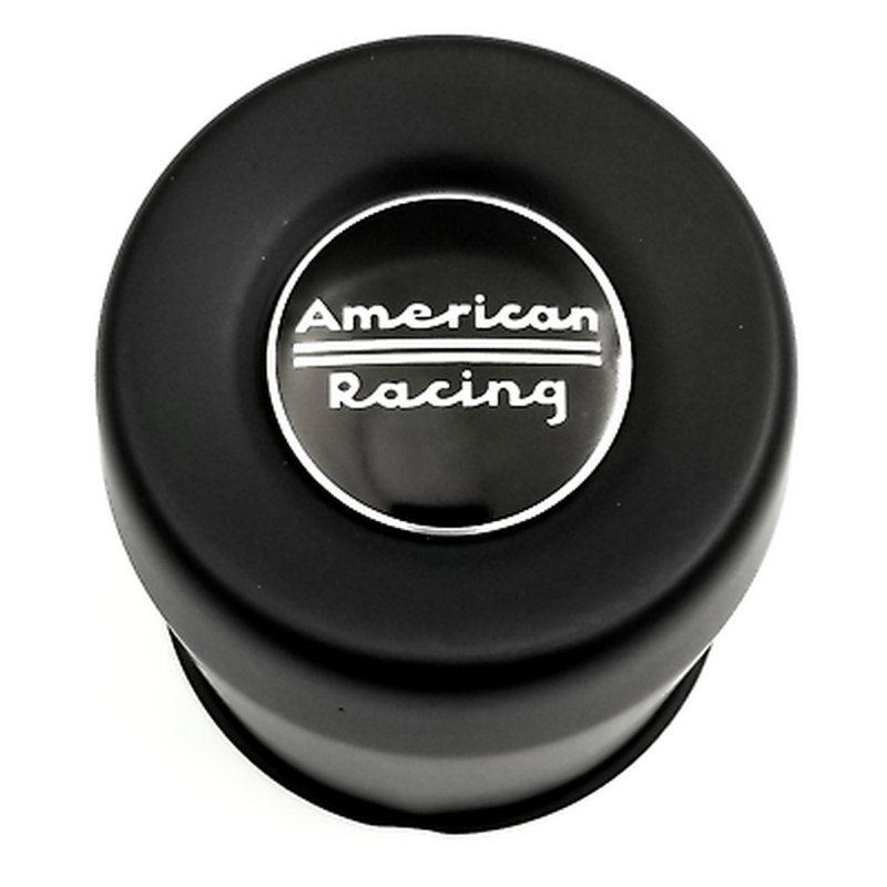 American Racing Push-Thru Hub Cap 4.25'' Large 5/6 Lug Satin Black