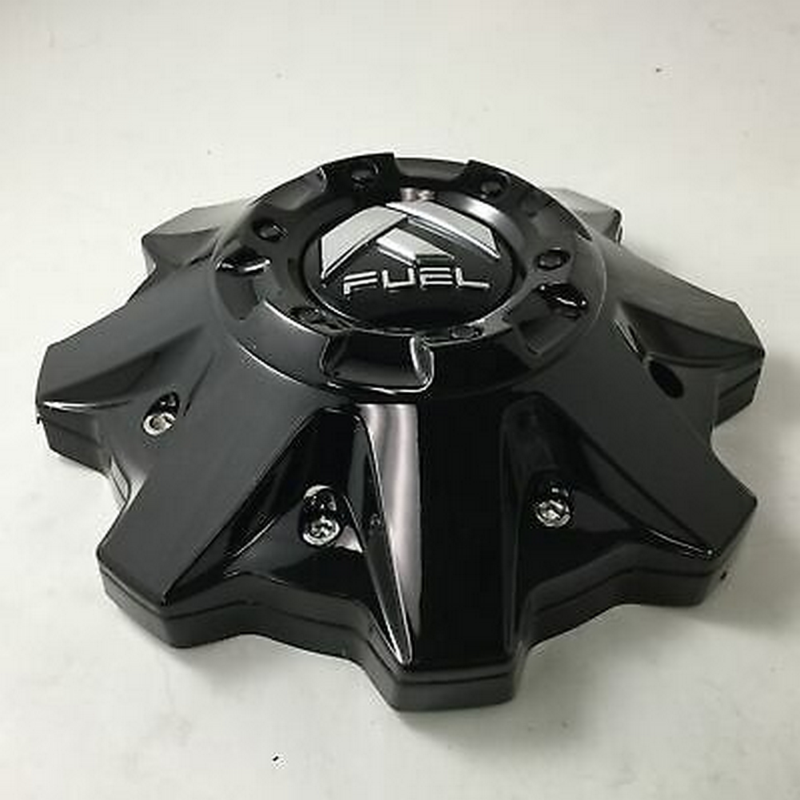 Fuel Gloss Black (Flat) 8L 2.4" with Black Bolts Hub Cap
