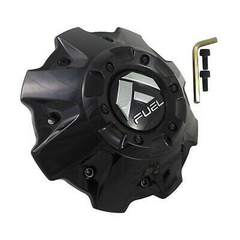 Fuel Gloss Black Cap Flat with Black Bolts