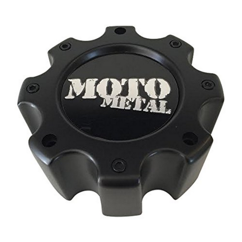Moto Metal BLACK MOTO CAP W/ SPACER 8 LUG - MATTE