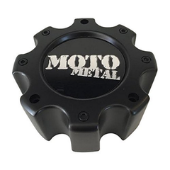 Moto Metal BLACK MOTO CAP W/ SPACER 8 LUG - MATTE