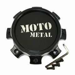 Moto Metal Dually Front Gloss Black With Chrome Logo Hub Cap For 8X6.5