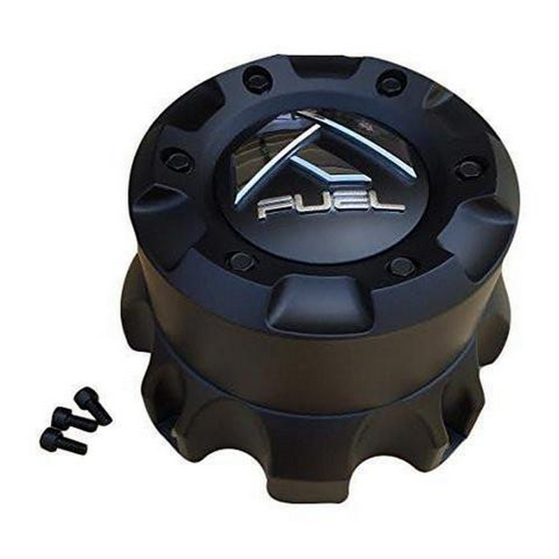 Fuel Tall Gloss Matte Black Snap-In Hub Cap for 8X170/180