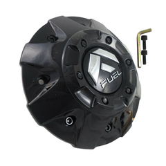 Fuel Flat Bottom Gloss Black with Black Rivets 5/6L Hub Cap