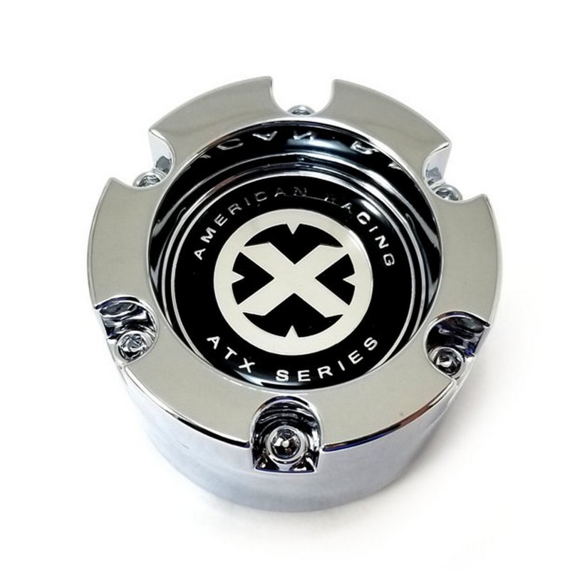 ATX Chrome Cap Style B Compatible with 5x5 & 6x5 Lug Wheels