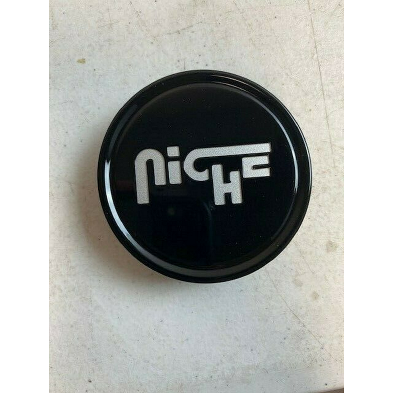 Niche 2.95" Gloss Black with Silver Logo Flat Cap