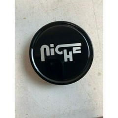 Niche 2.95" Gloss Black with Silver Logo Flat Cap