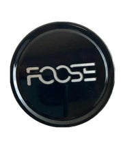 Foose 2.70" Flat Cap - Gloss Black/Silver Logo