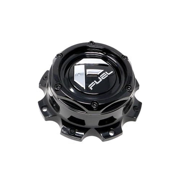 Fuel Chrome Hub Cap with Gloss Black Logo for 6x135