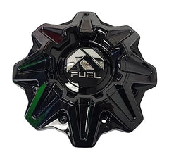Fuel Chrome Hub Cap with Gloss Black Logo for 5x5.0