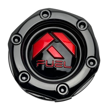 Fuel Snap-In Cap 80.6 OD Gloss Black with Red